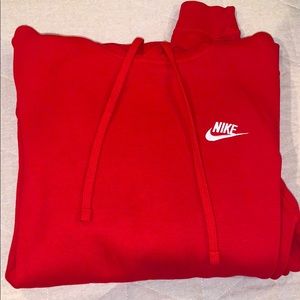 Red Nike Pullover Hoodie